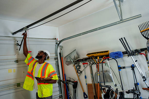 Professional Garage Door Installation technician working in Dix Hills, NY